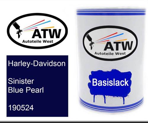 Harley-Davidson, Sinister Blue Pearl, 190524: 500ml Lackdose, von ATW Autoteile West.